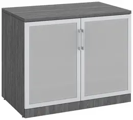 Small Storage Cabinet with Glass Doors - PL Laminate