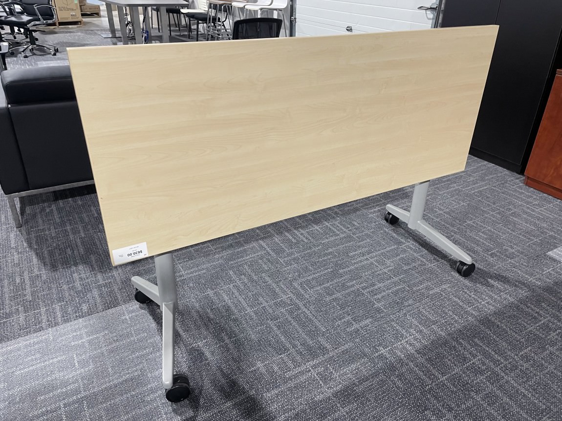 Flip Top Training Table with Maple Finish