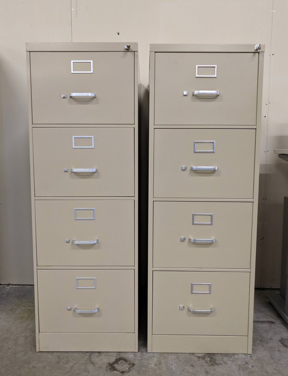 Tan Tan 4 Drawer Vertical Legal File Cabinet