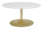 Modern Coffee Table with Metal Pedestal