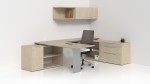 U Shaped Desk with Drawers and Shelves