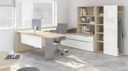 U Shaped Desk with Storage - Nex