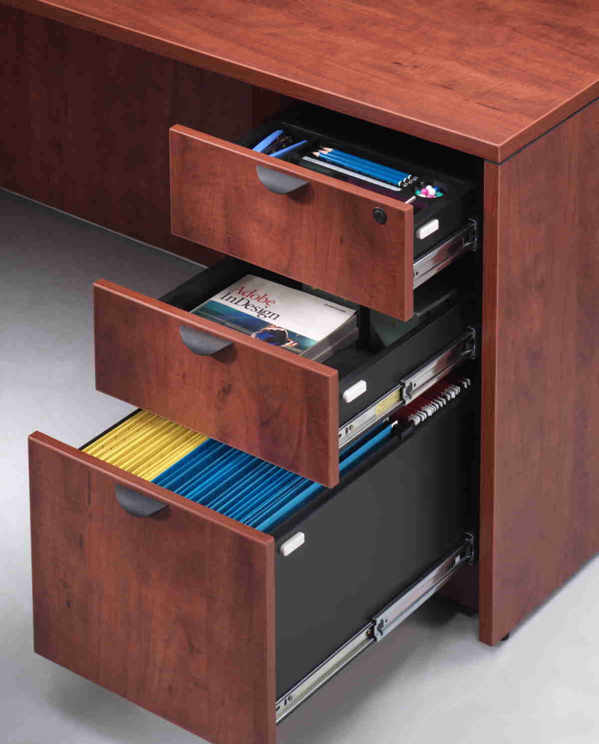 Desk With Locking File 54 Oak Deluxe Executive Rolltop Desk