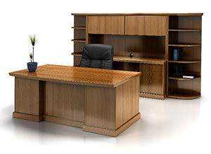 Having a Desk with Bookshelf can reduce clutter in your office