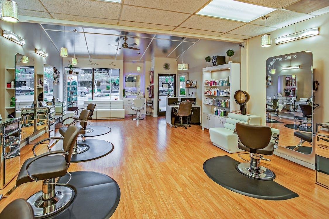 salon with interior design