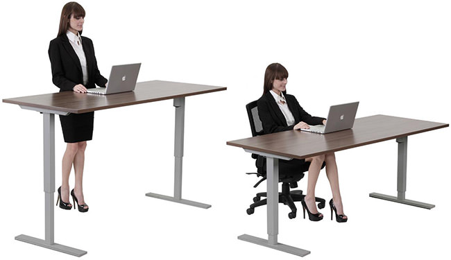Electronic Height Adjustable Sit to Standing Desks
