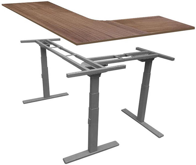 L-Shape Electronic Height Adjustable Sit Stand Desk