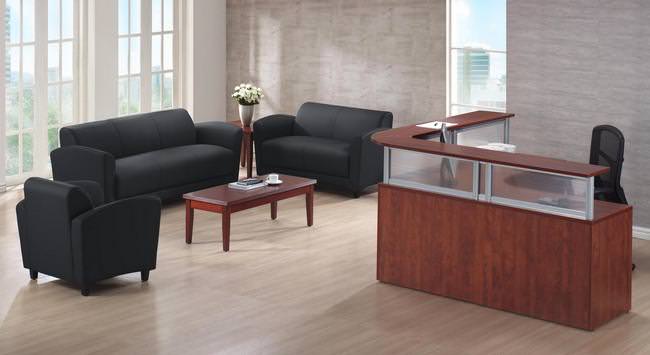 Manhattan Reception Seating with Laminate Receptionist Desk