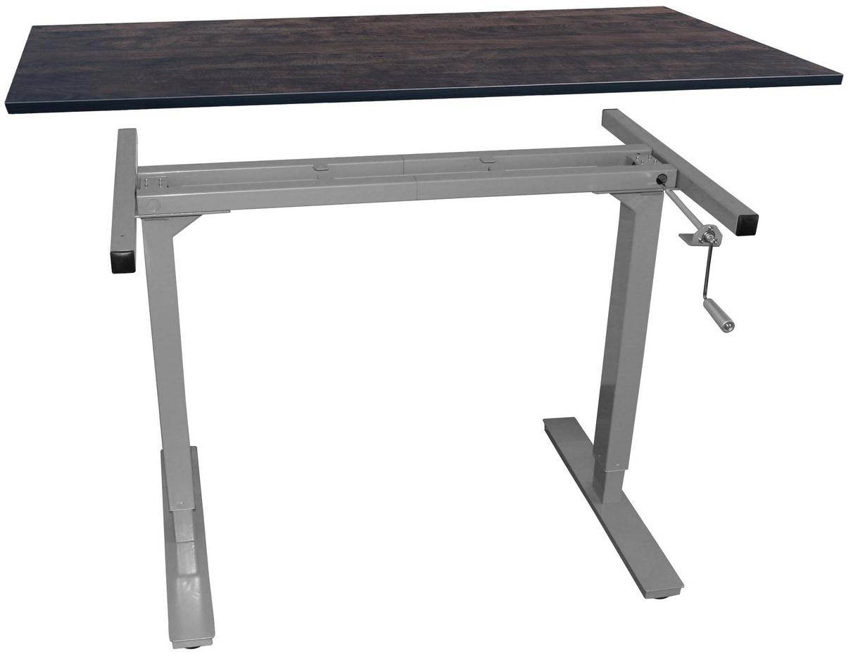Manual Hand Crank Height Adjustable Desk