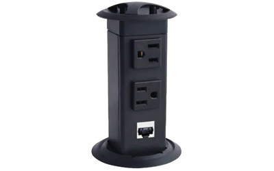 Pull Out Desktop Grommet Power