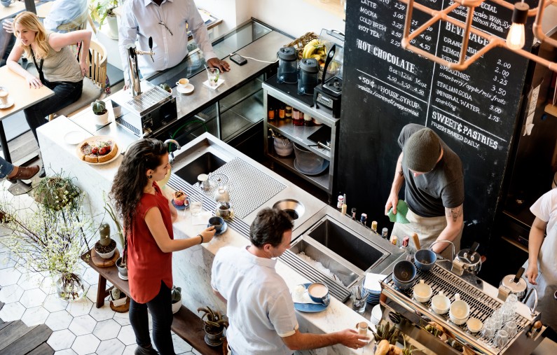 busy coffee shop