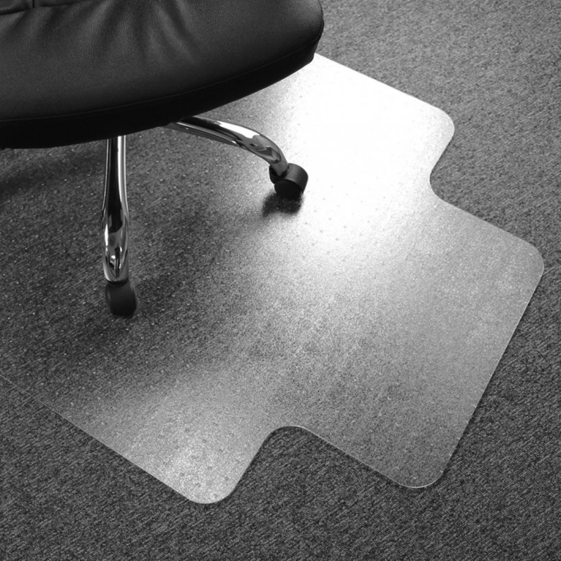 office chair with clear floor mat