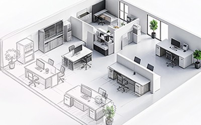 New Office Floor Plans at Madison Liquidators