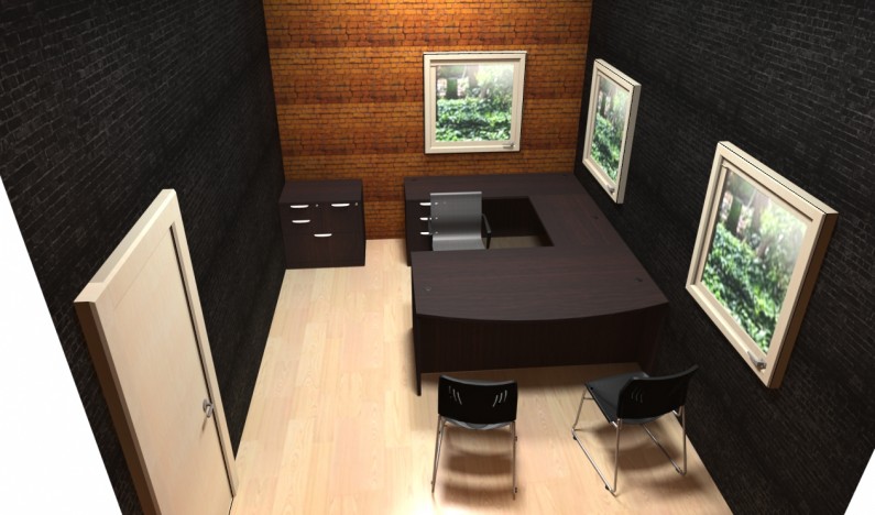 Office Furniture Rendering Example