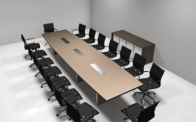 Conference table and chairs