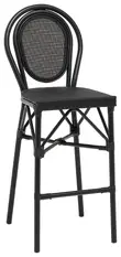 Contemporary Faux-Wood Bar Stool