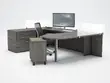 U Shaped Peninsula Desk with Privacy Panels