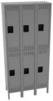 Three Double-Tier Lockers with Legs