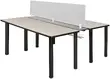 2 Person Workstation with Privacy Panels