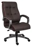 Brown Leather Swivel Chair