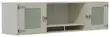 Wall Mounted Hutch with Glass Doors