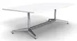 Boat Shaped Conference Table with Steel Base