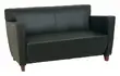 Leather Waiting Room Loveseat