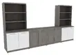 Credenza Wall Unit with Open Shelf Storage