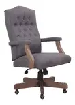 Gray Tufted Office Chair