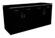 Black Office Credenza