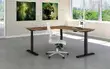 Height Adjustable L Shaped Desk