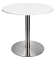 White Cafe Table with Metal Base