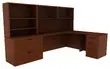 L Shaped Desk with Hutch and Storage