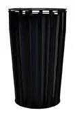 Black Outdoor Trash Can