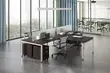 4 Person Desk with Privacy Panels