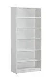 6 Shelf Bookcase White