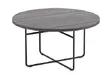 Round Coffee Table with Steel Rod Base