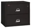 2 Drawer Black Metal File Cabinet