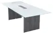 Glass Conference Table with Laminate Base