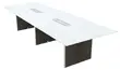 Glass Conference Table with Laminate Base