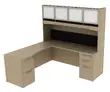 L Shaped Desk with Hutch