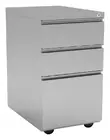 Rolling 3 Drawer Metal Pedestal with Wheels