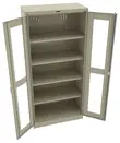 Storage Cabinet with See Through Doors
