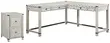 Home Office Desk with File Cabinet