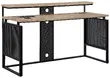 Home Office Desk with Elevated Monitor Shelf