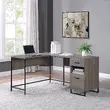L Shaped Desk with Drawers and Power