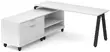 L Shaped Desk with Metal Legs