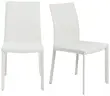 Minimalist Leather Side Chair - Set of 2