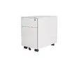 White Mobile Pedestal Drawers - Slim Design