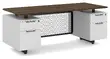 Double Pedestal Desk with Modesty Panel